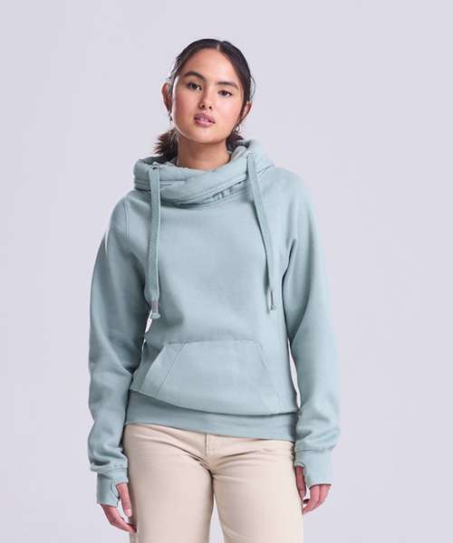 Cross neck hoodie